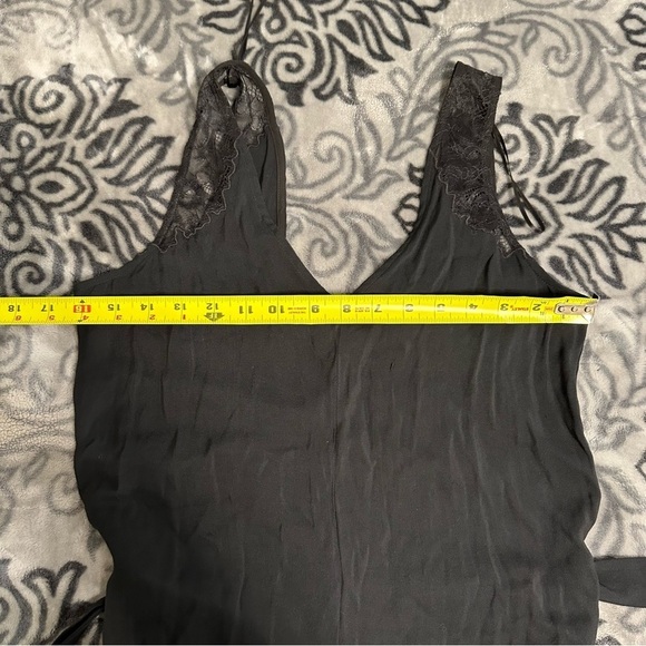 AllSaints black Cate wide leg jumpsuit size small 100% Rayon - Picture 12 of 15